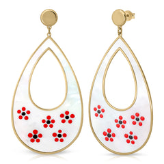 Pendientes Flamenca pera rojo