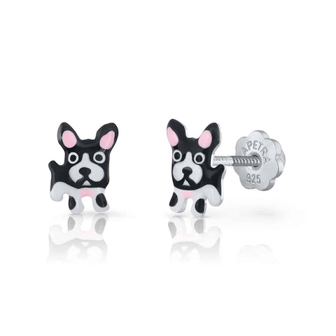 Bimba Bulldog Enamel Earrings