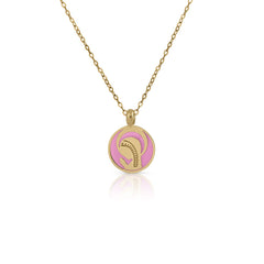Collar oro Virgen niña esmalte
