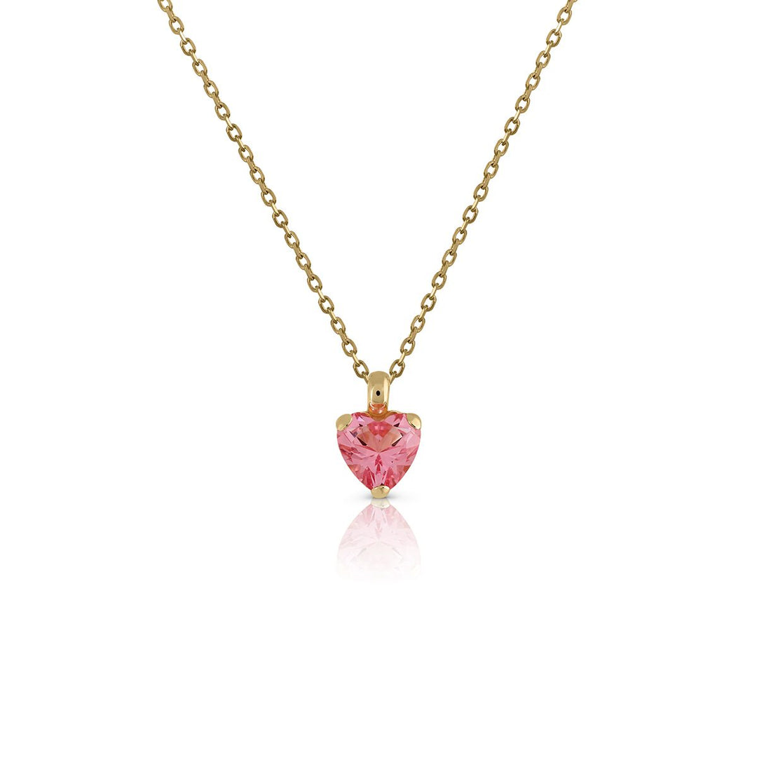 Collar Oro Garra Topacio Corazón