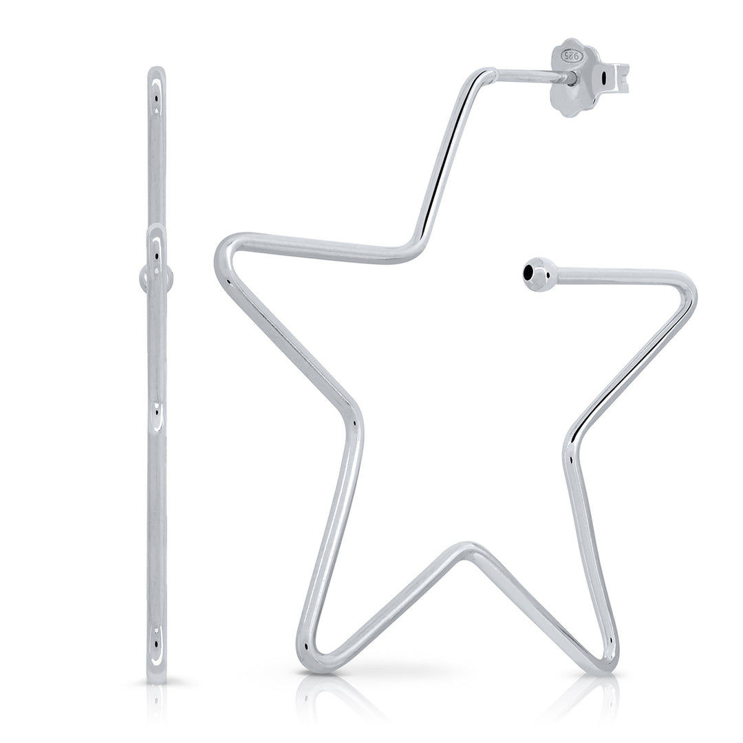 Pendientes en forma de estrella grande