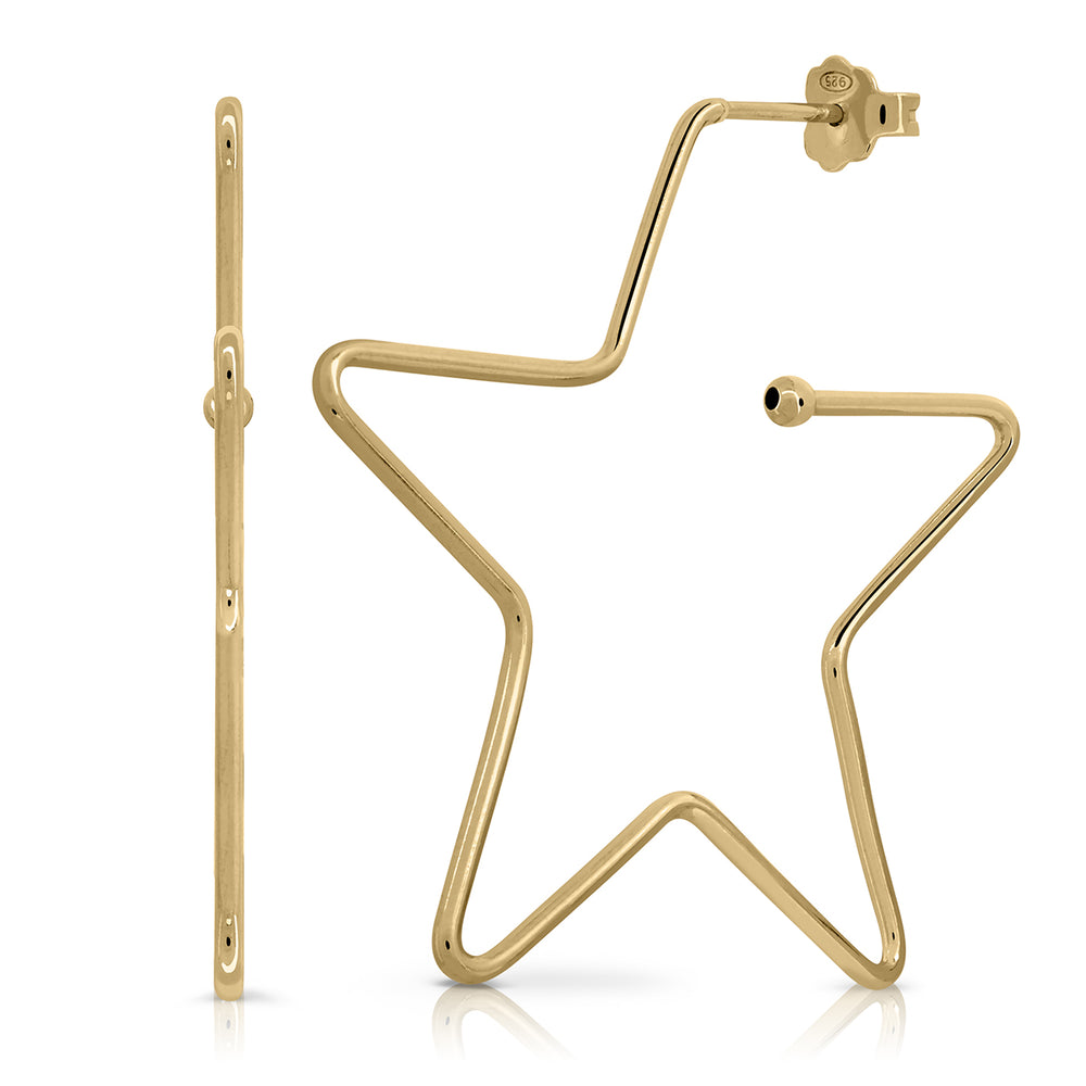 Large star-shaped earrings
