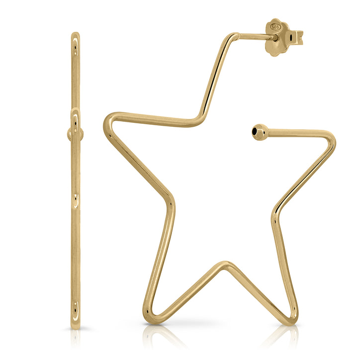 Pendientes en forma de estrella grande