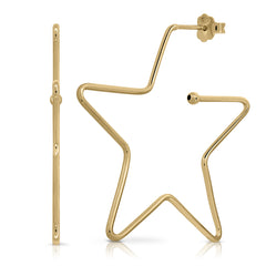 Pendientes en forma de estrella grande