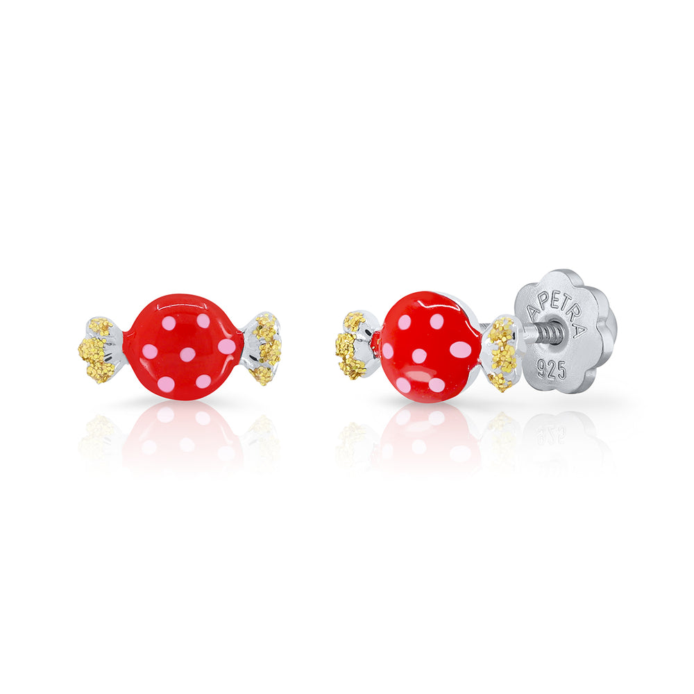 Xmas Candy Enamel Earrings