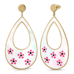 Pendientes Flamenca pera rosa