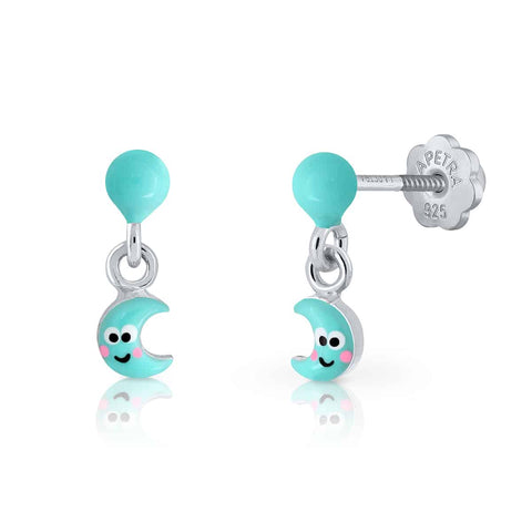 Candy Floss Moon Earrings