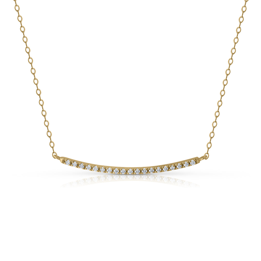 Collar oro barra con chatón
