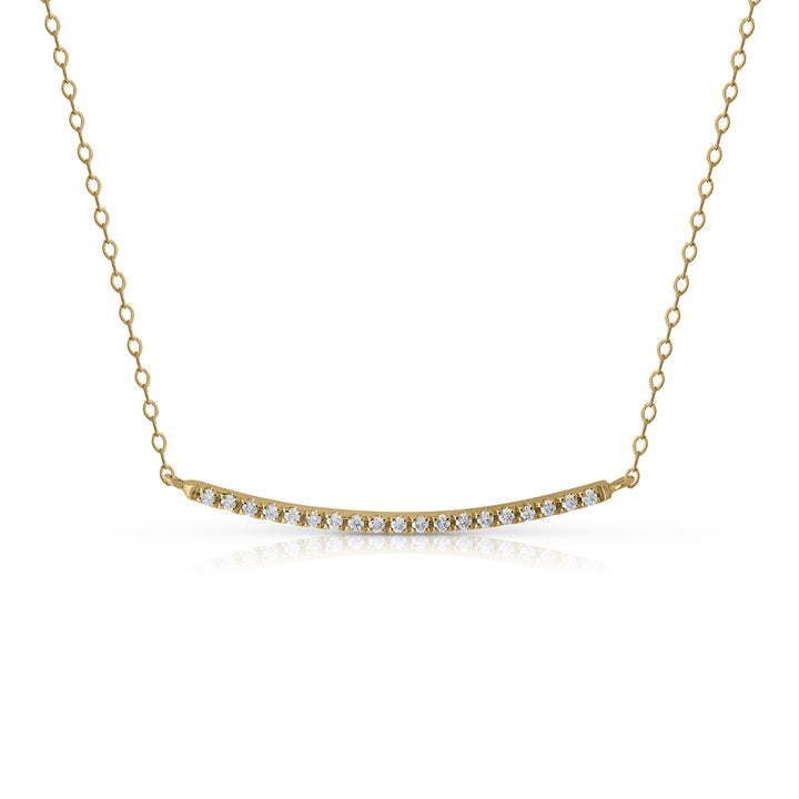 Collar oro barra con chatón