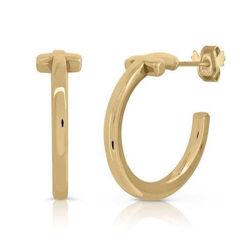 Mini electroform cross earrings