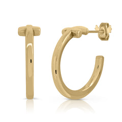 Mini aritos cruz electroforma