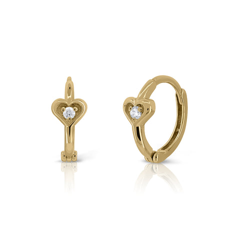 Gold hoops with La Petra motifs