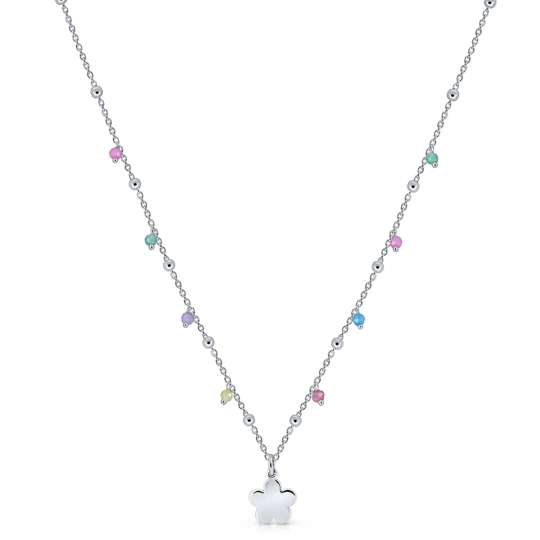 Collar Icono pandereta flor