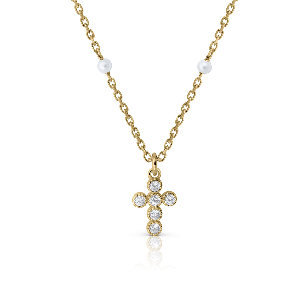 Zirconia Cross Necklace