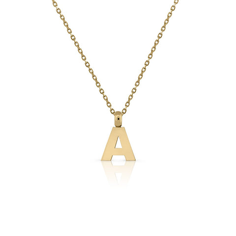 Gold Necklace Donut Initial