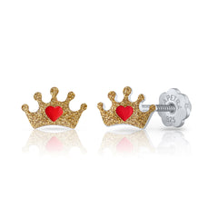 Crown Enamel Earrings