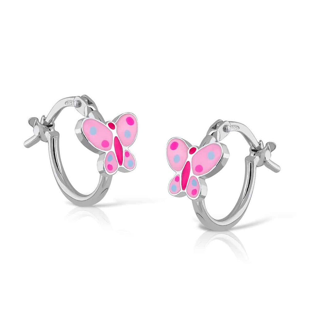 Mini aritos Esmalte mariposa vanesa