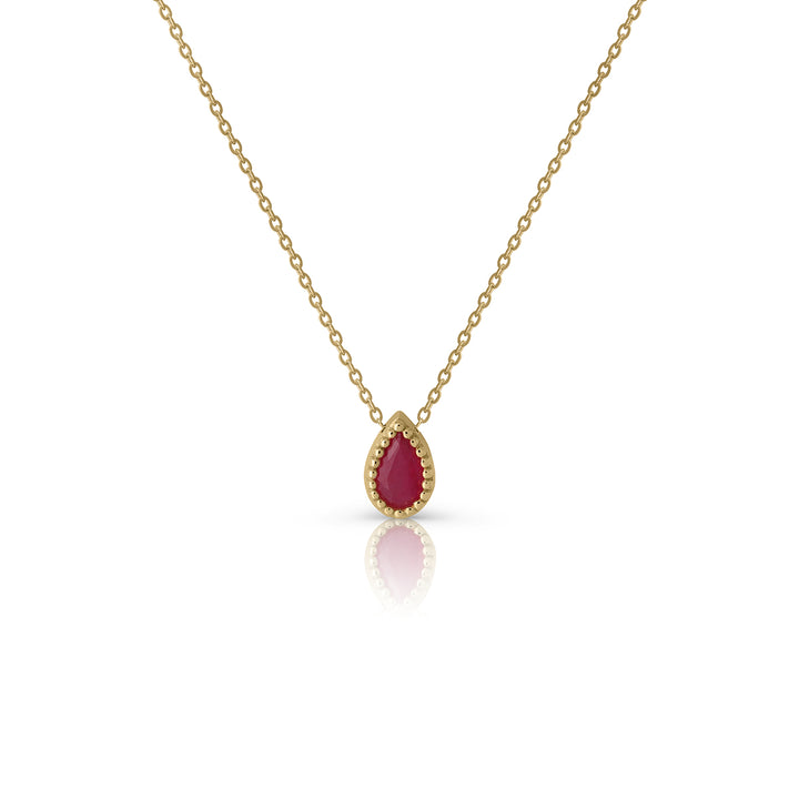 Collar Oro Gota Preciosa rubi