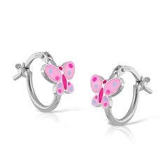 Mini aritos Esmalte mariposa vanesa