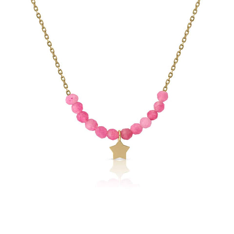 Collar oro mini Type piedras Jade