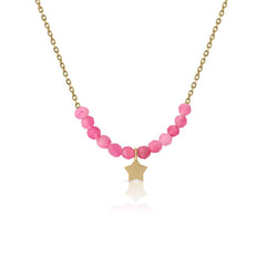 Collar oro mini Type piedras Jade