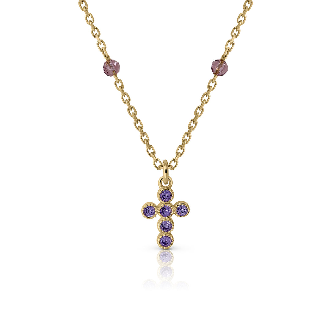 Zirconia Cross Necklace