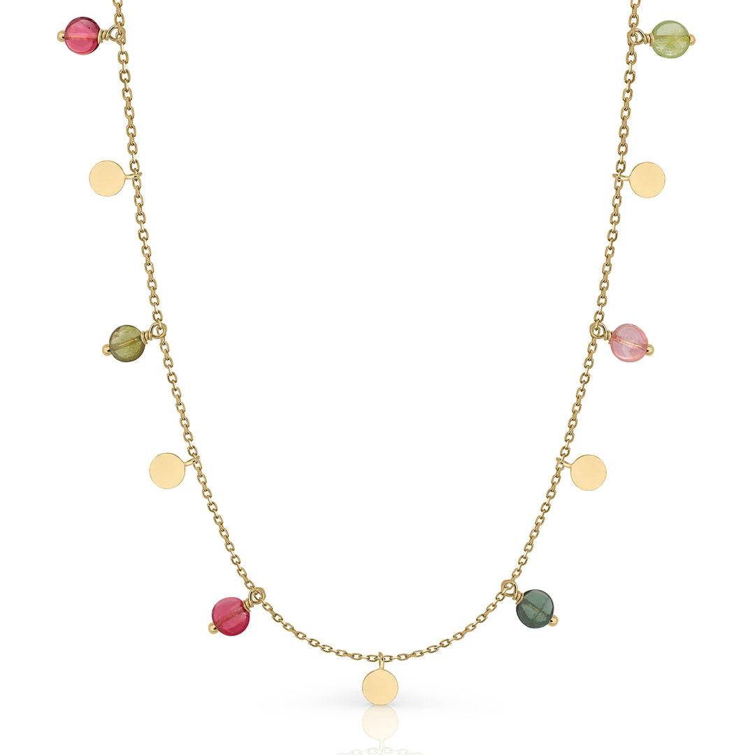 Collar oro piedras chapas
