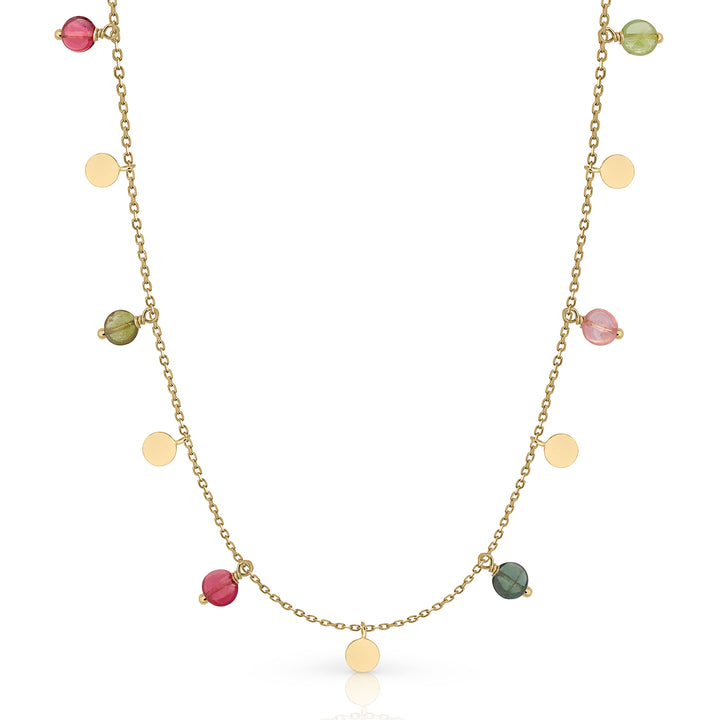 Collar oro piedras chapas