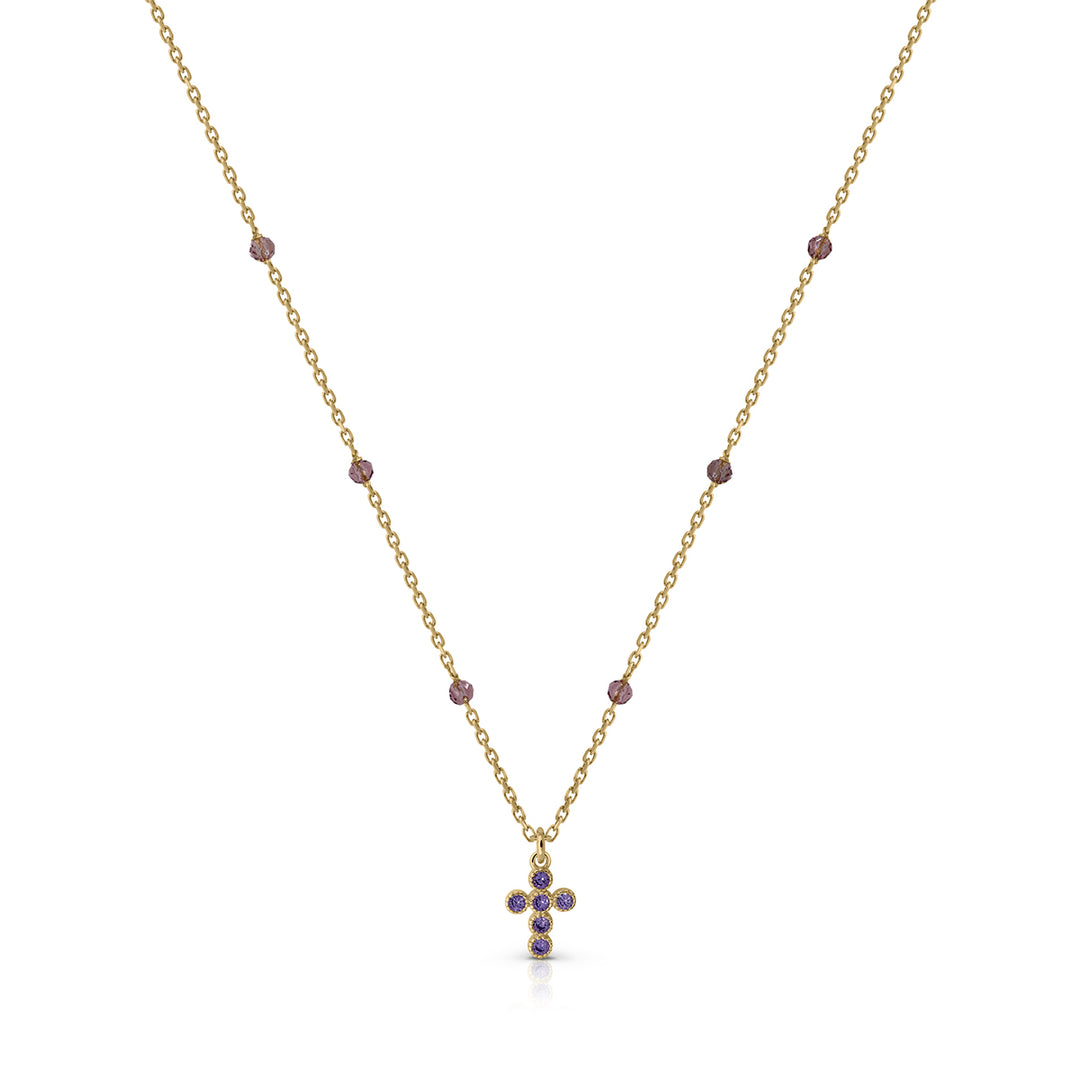 Zirconia Cross Necklace