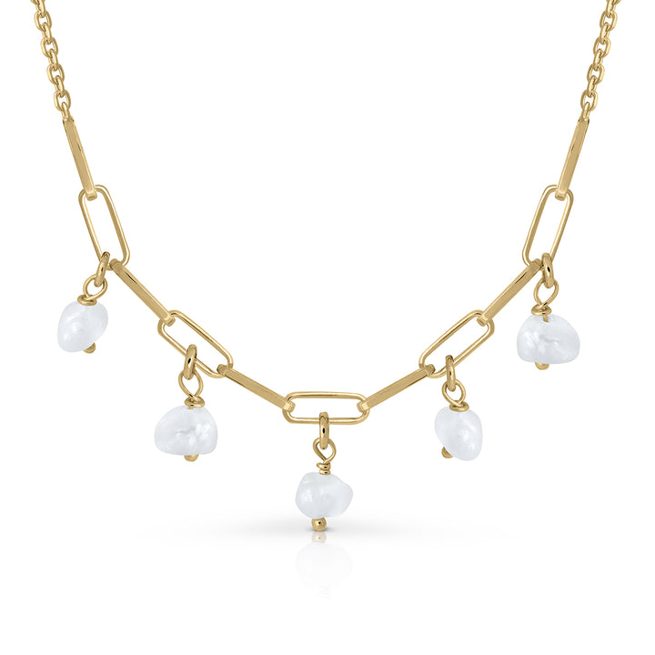 collar pandereta lotus perla