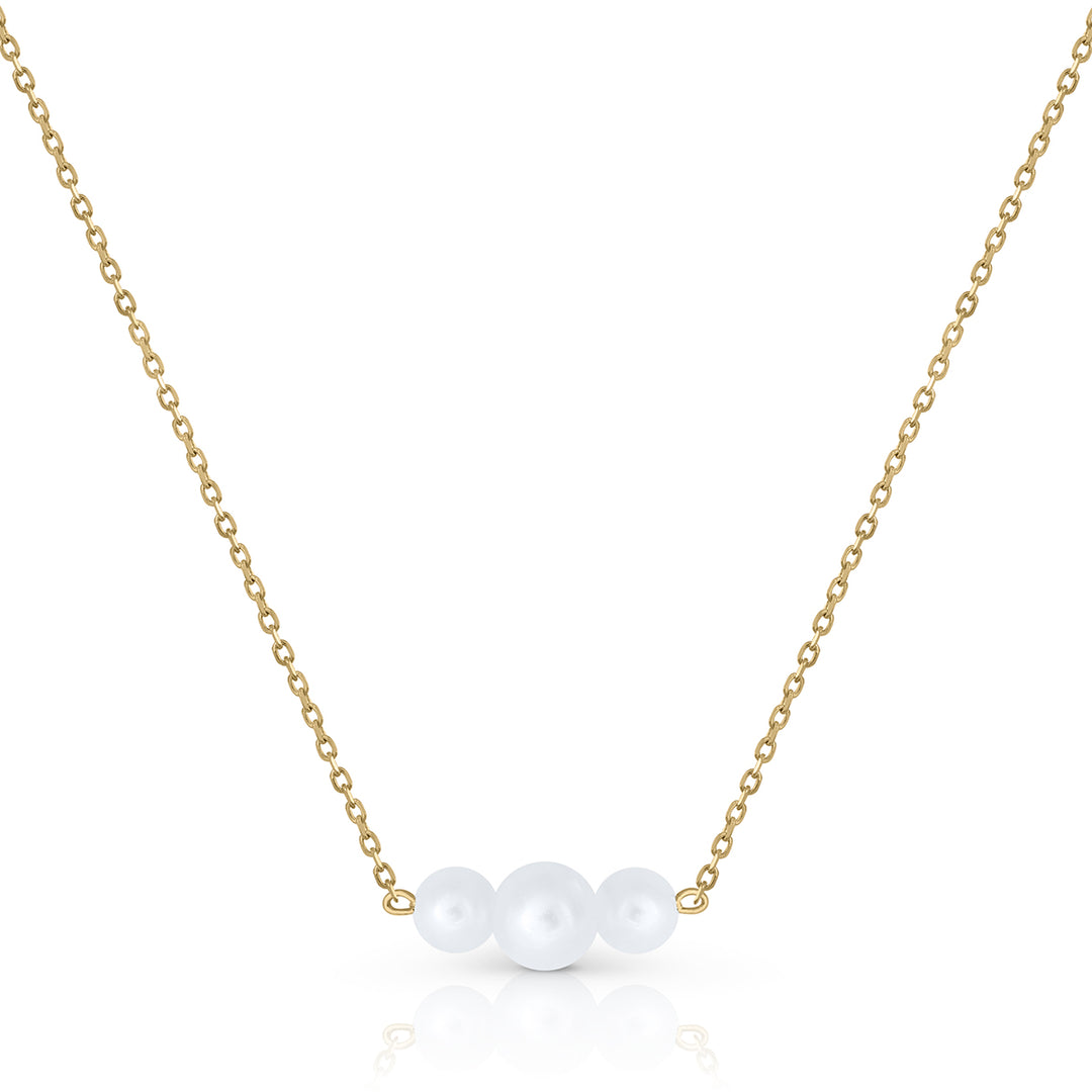 Collar Oro 3 Tramos Perlas 2