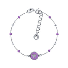 Mini Mary Enamel Bracelet - ShaSha Purple