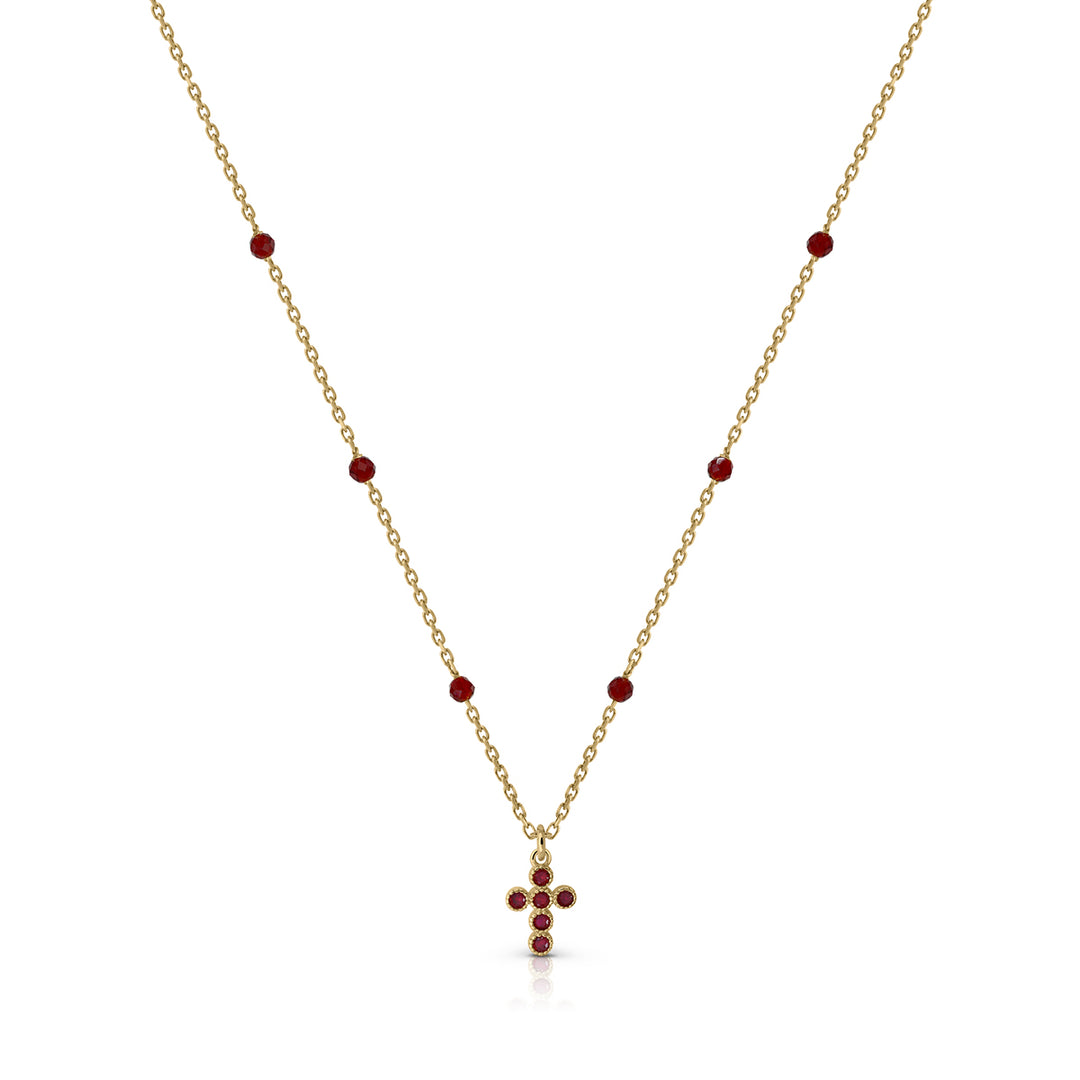 Zirconia Cross Necklace