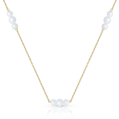 Gold Necklace 3 sets Pearls