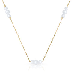 Gold Necklace 3 sets Pearls