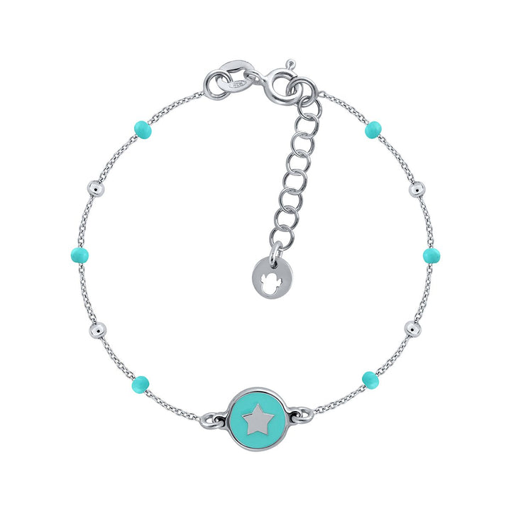 Pulsera Mini Mary Esmalte - Estrella Turquesa