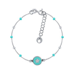 Mini Mary Enamel Bracelet - Turquoise Star