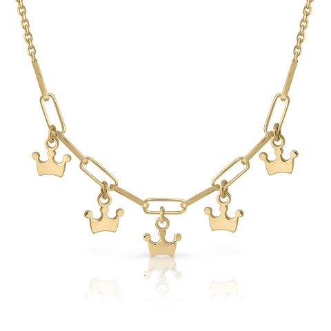 Lotus crown tambourine necklace