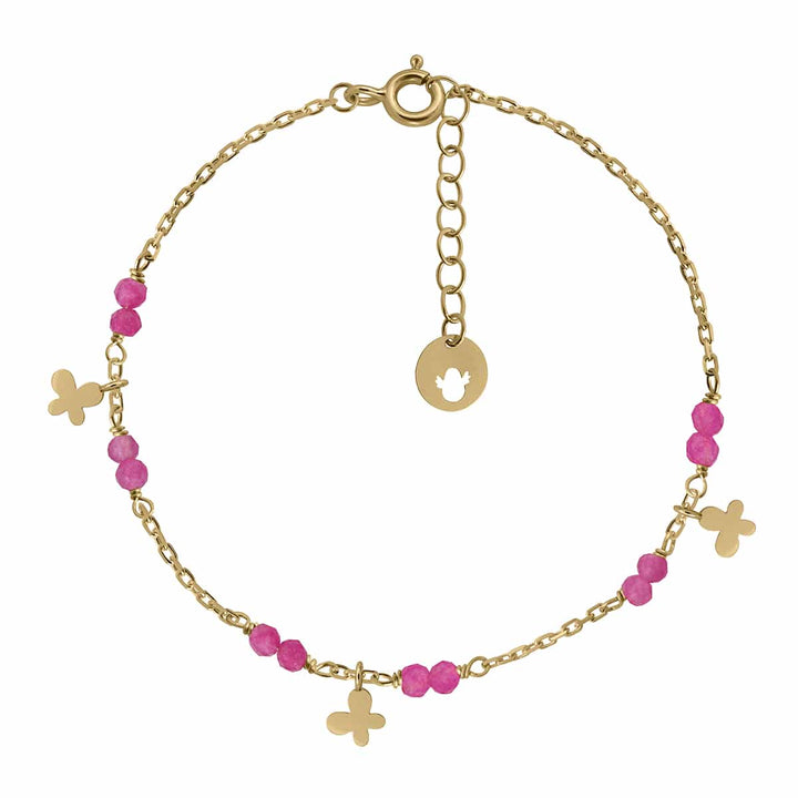 Pulsera Oro Mini Type Piedras Jade sha