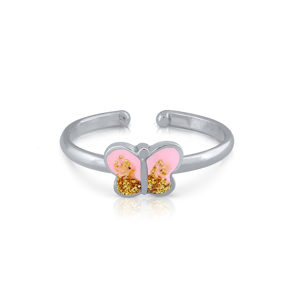 Anel Esmalte Borboleta Brilhante