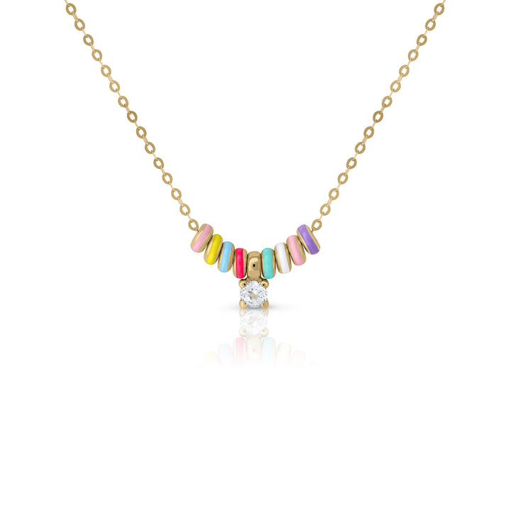 Collar donuts topacio oro