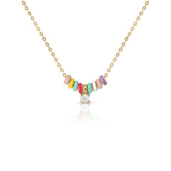 Collar oro donuts topacio