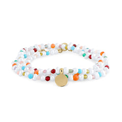 Tutti Badge Chip Pearl Necklace
