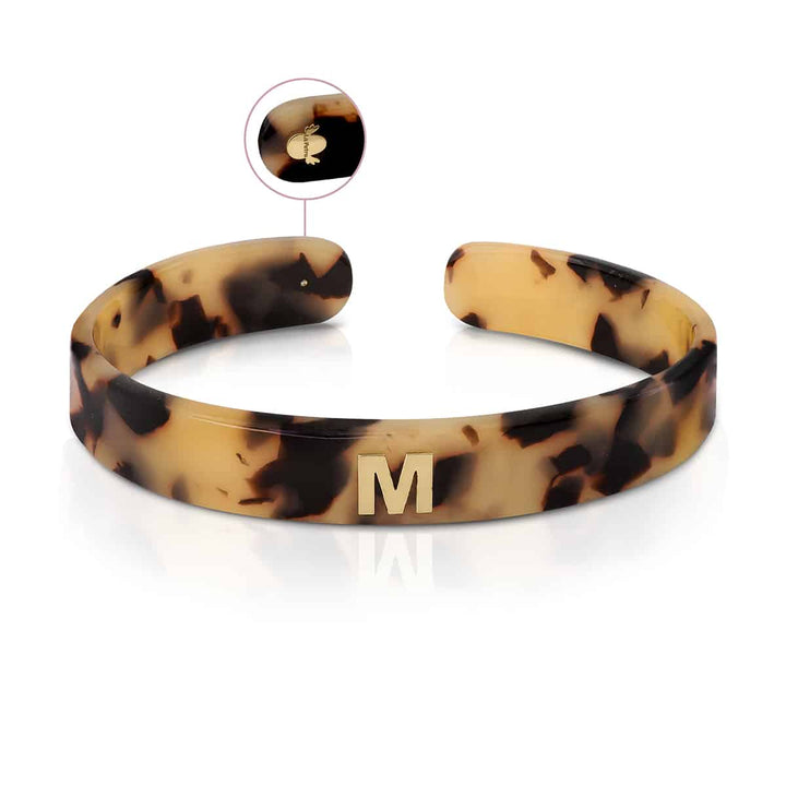 Pulsera Carrie Oro Resina Carey detalle