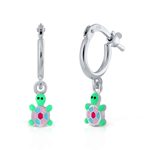 Mini Hoop Enamel Pandereta - Turtle