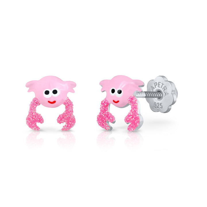 Pendientes Cangrejo Rosa Rosca