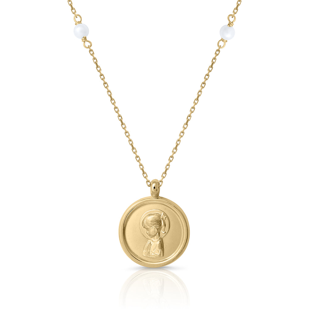 Collar oro Virgen niña