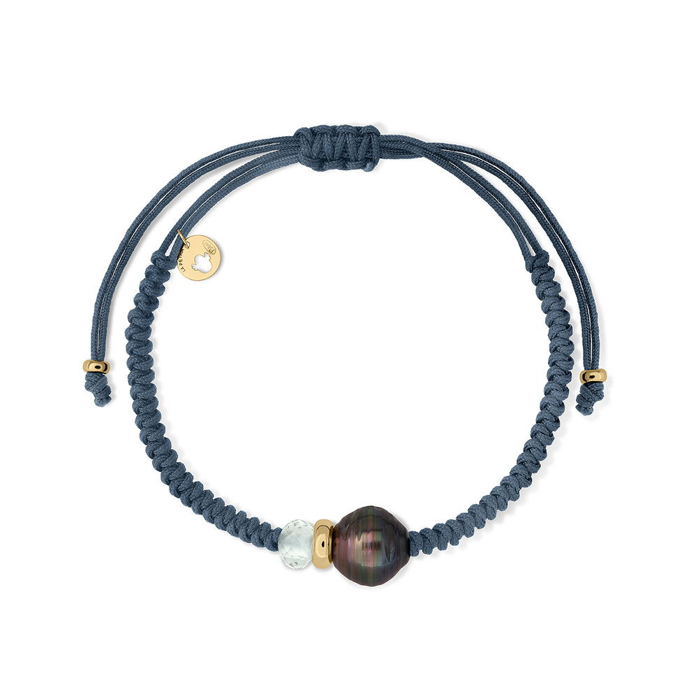 Bracelet Macramé Gold Collection Chimo Amethyst