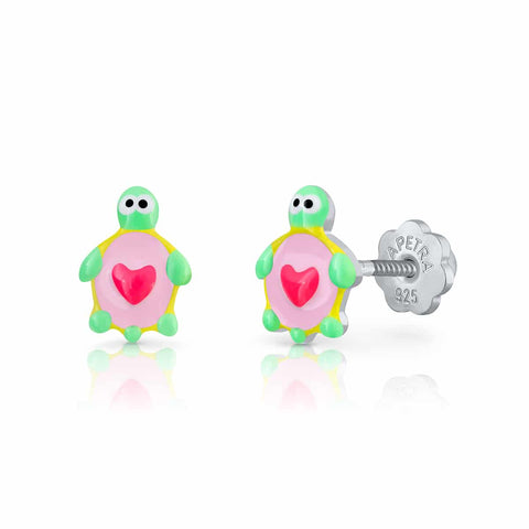 Sea Turtle Enamel Earrings