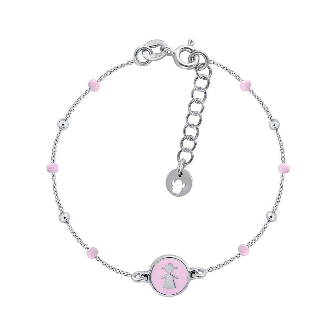 Pulsera Mini Mary Esmalte - Niña Rosa